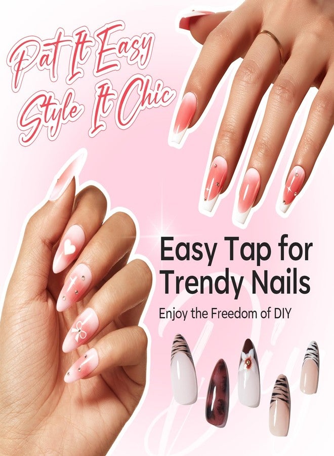 modelones Pat Paint Gel Nail, 6 Colors Soak Off UV Patting Gel Polish Pigmented Colors for Ombre & Gradient & Blush Blooming & French Tip Nail Art, Rose Garden - Image 3